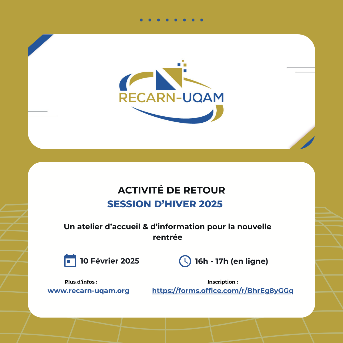 Activité de Retour - Session d'Hiver 2025